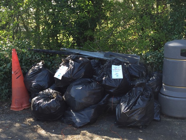 Preston Patrick Parish council community events picture of bags of rubbish collected at the litter pick